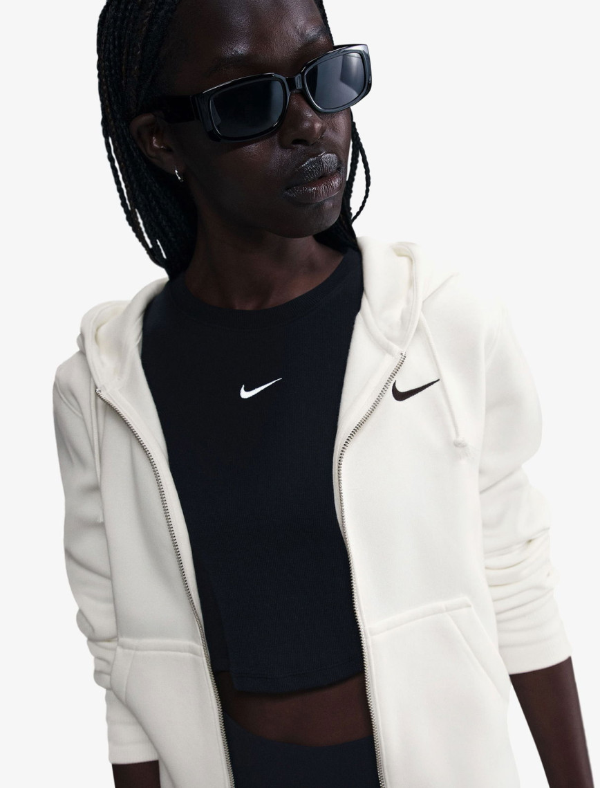 Nike Sportswear Phoenix Fleece Kadın Krem Rengi Kapüşonlu Eşofman Üstü Nike Sportswear Phoenix Fleece Kadın Krem Rengi Kapüşonlu Eşofman Üstü