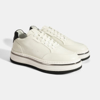 Erkek Beyaz Bağcıklı Deri Spor Ayakkabı Erkek Beyaz Bağcıklı Deri Spor Ayakkabı