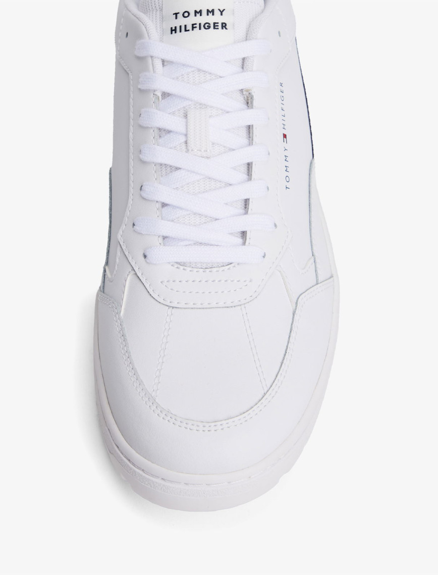 Tommy Hilfiger Basket Core Stripes Erkek Beyaz Sneaker Tommy Hilfiger Basket Core Stripes Erkek Beyaz Sneaker