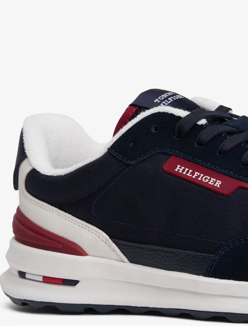 Tommy Hilfiger Retro Runner Mix Erkek Mavi Sneaker Tommy Hilfiger Retro Runner Mix Erkek Mavi Sneaker