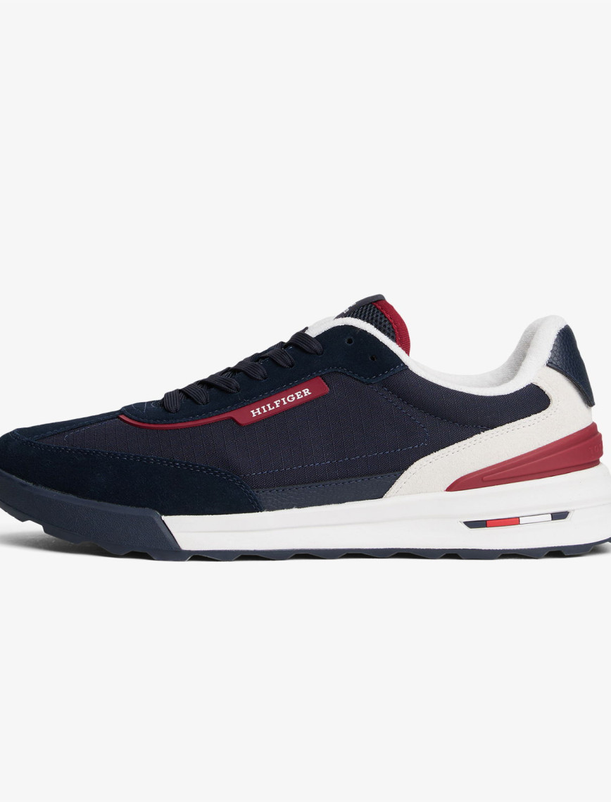 Tommy Hilfiger Retro Runner Mix Erkek Mavi Sneaker Tommy Hilfiger Retro Runner Mix Erkek Mavi Sneaker