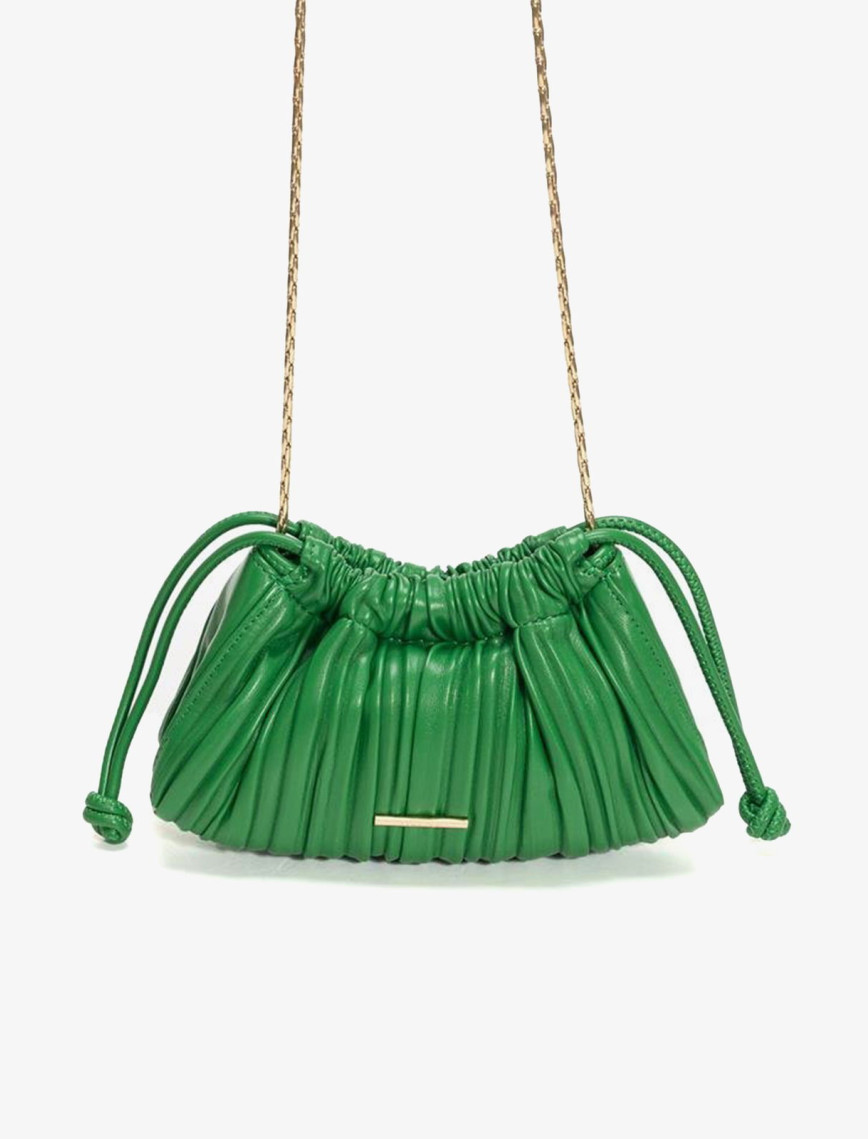 Calvin Klein Drawstring Plisse Conv Mini Kadın Haki El Çantası Calvin Klein Drawstring Plisse Conv Mini Kadın Haki El Çantası