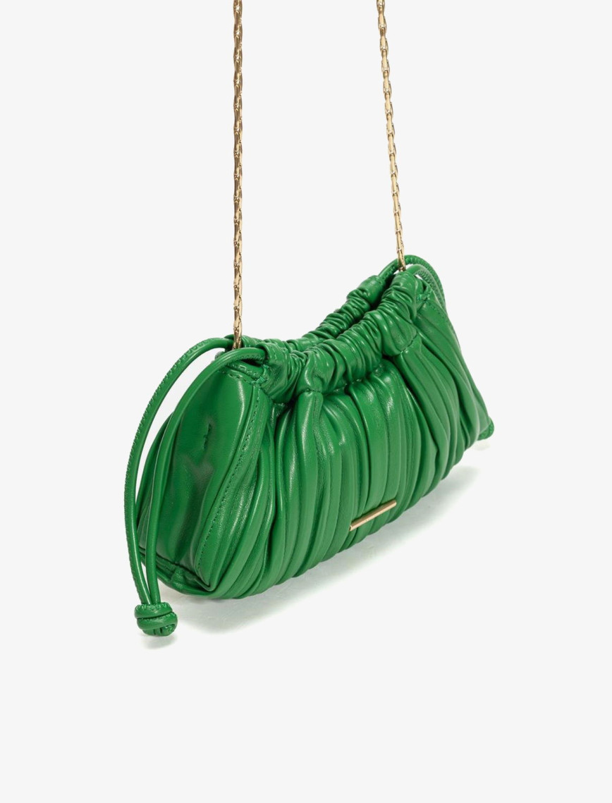 Calvin Klein Drawstring Plisse Mini Kadın Yeşil El Çantası Calvin Klein Drawstring Plisse Mini Kadın Yeşil El Çantası