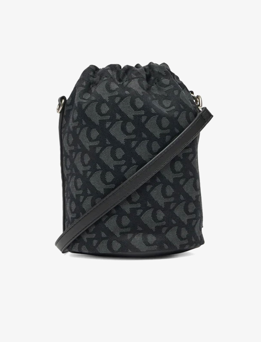 Calvin Klein Monogram Bucket Kadın Siyah El Çantası Calvin Klein Monogram Bucket Kadın Siyah El Çantası
