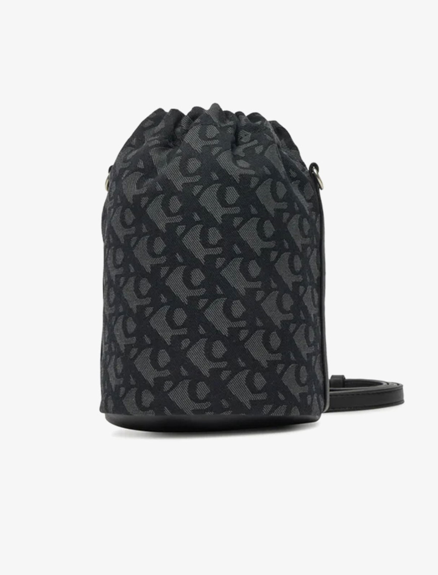 Calvin Klein Monogram Bucket Kadın Siyah El Çantası Calvin Klein Monogram Bucket Kadın Siyah El Çantası