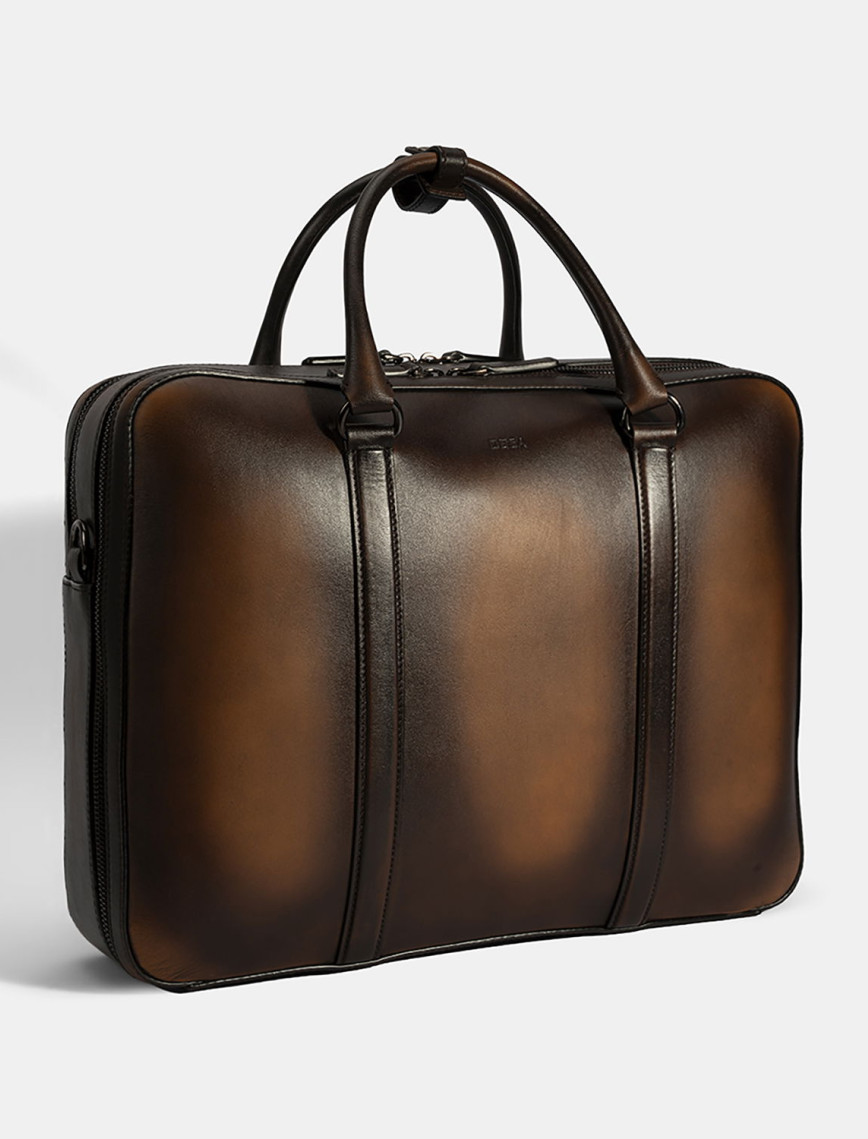 Erkek Kahve Deri Evrak Çantası Erkek Kahve Deri Evrak Çantası