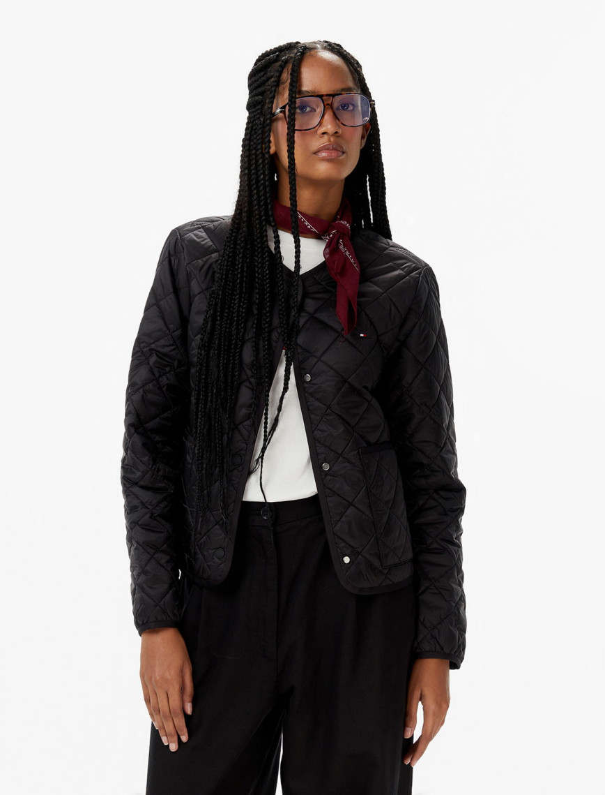 Tommy Hilfiger Padded Regular Quilted Kadın Yeşil Puffer Mont Tommy Hilfiger Padded Regular Quilted Kadın Yeşil Puffer Mont