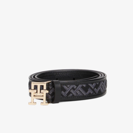 Tommy Hilfiger Modern 2.5 Jacquard Kadın Siyah Kemer Tommy Hilfiger Modern 2.5 Jacquard Kadın Siyah Kemer