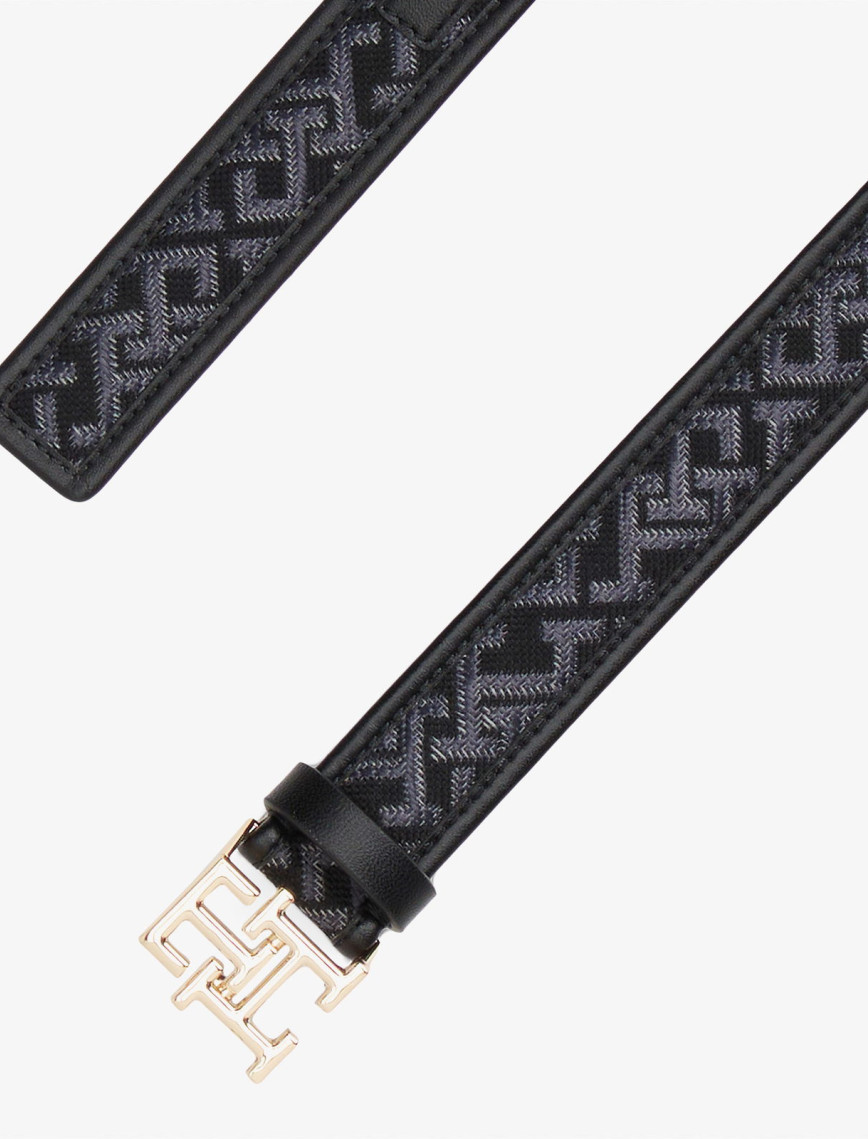 Tommy Hilfiger Modern 2.5 Jacquard Kadın Siyah Kemer Tommy Hilfiger Modern 2.5 Jacquard Kadın Siyah Kemer