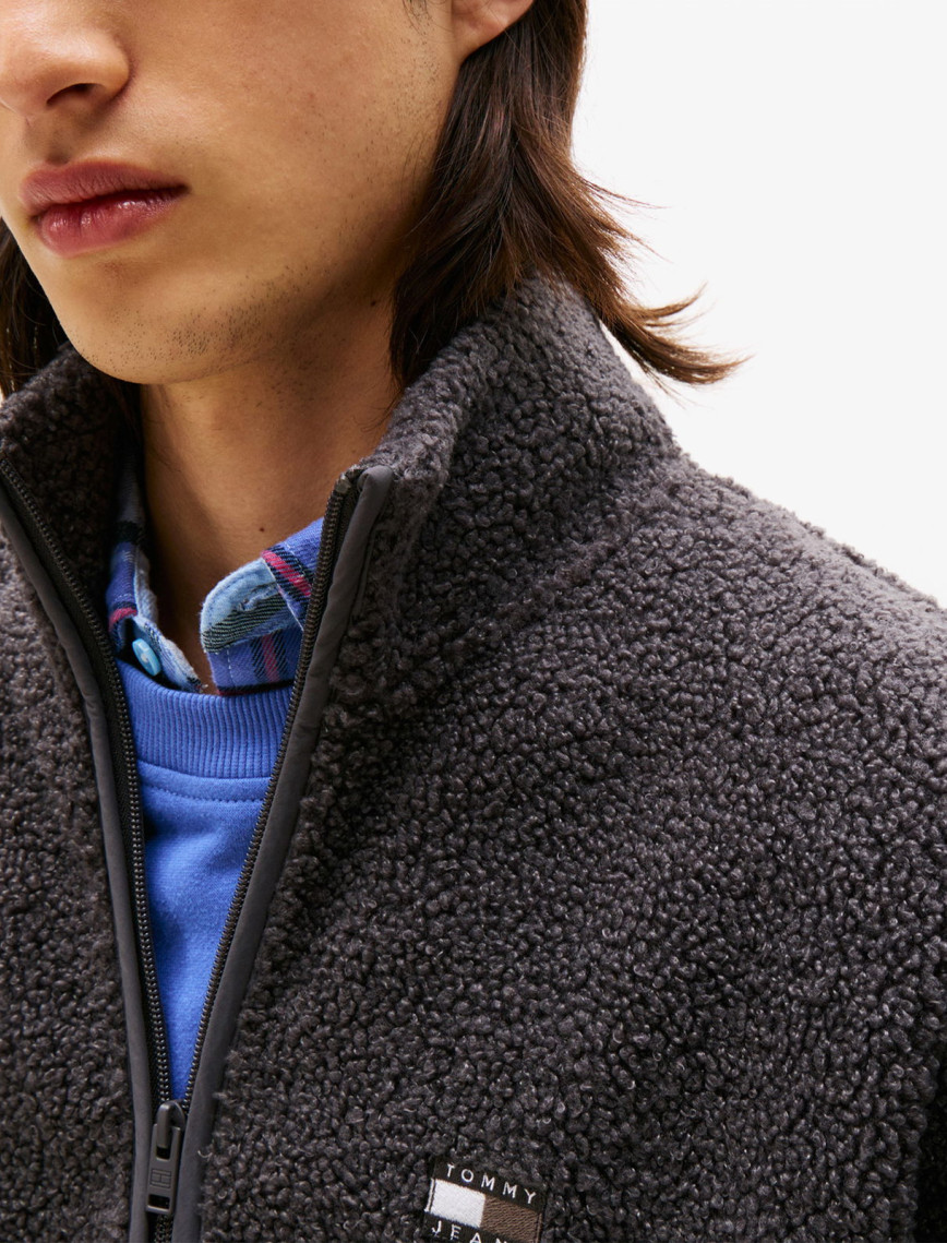 Tommy Jeans Relax Badge Erkek Gri Fermuarlı Sweatshirt Tommy Jeans Relax Badge Erkek Gri Fermuarlı Sweatshirt