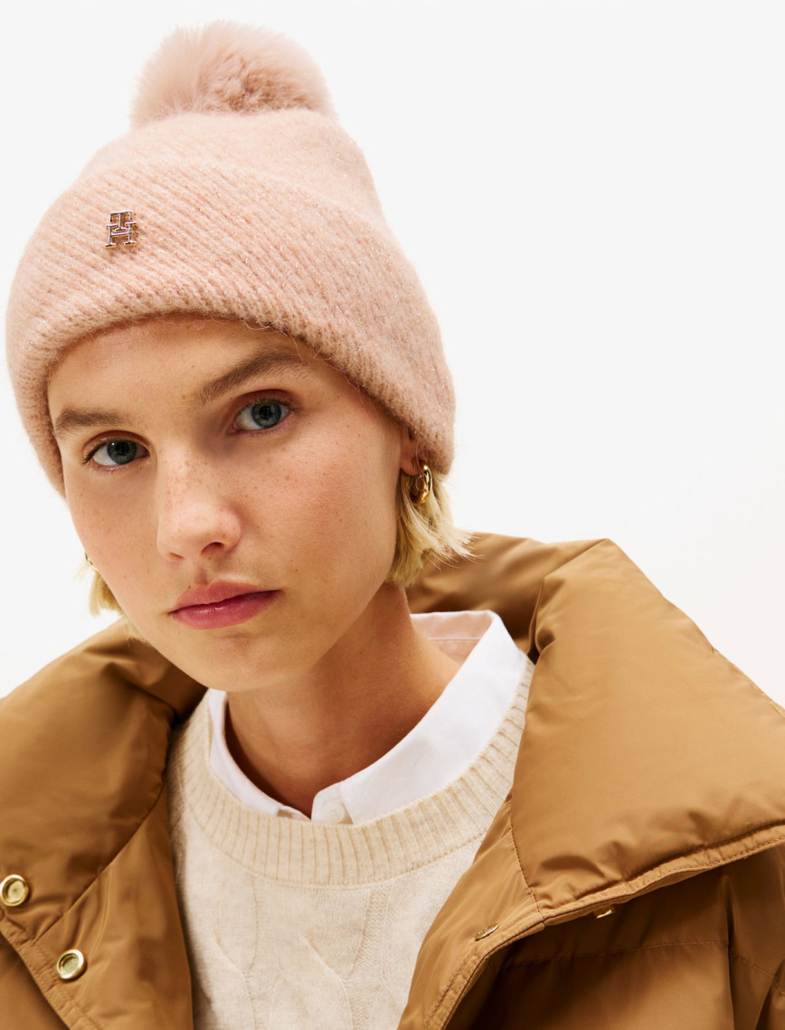 Tommy Hilfiger Pom Lurex Kadın Pembe Bere Tommy Hilfiger Pom Lurex Kadın Pembe Bere