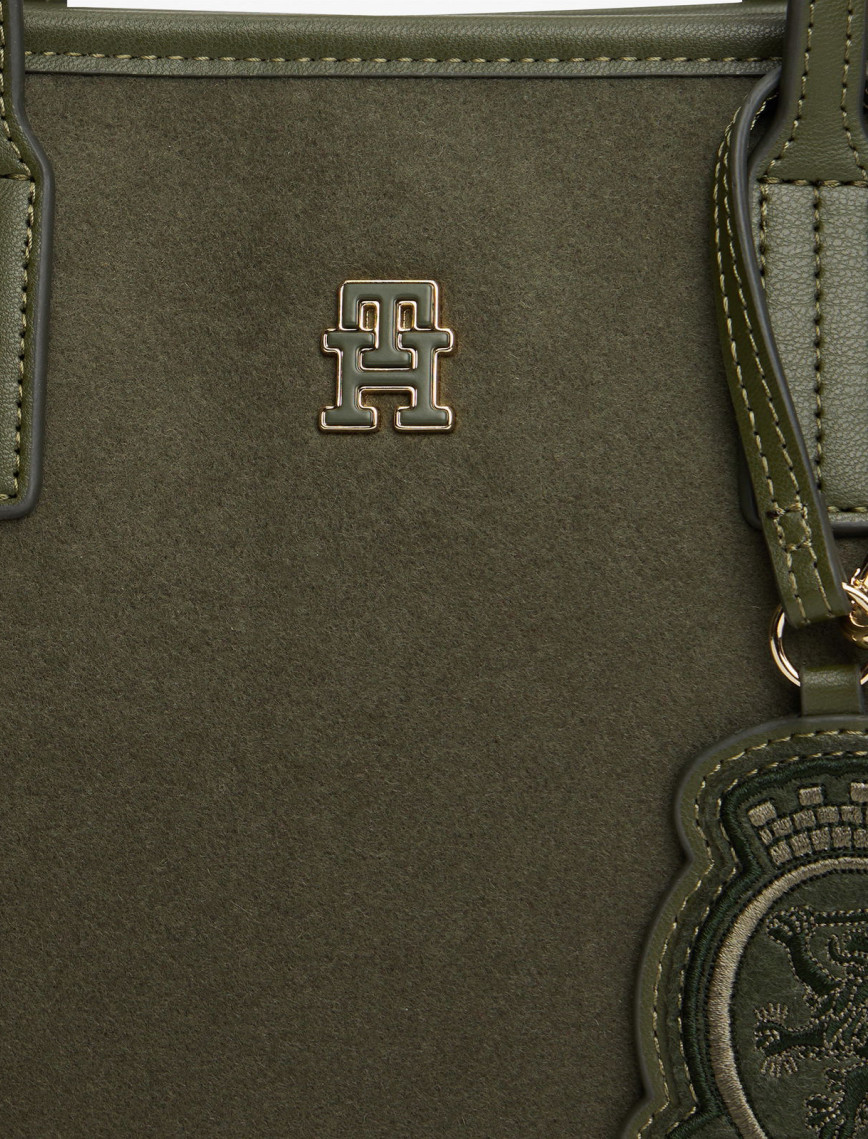 Tommy Hilfiger City Small Tote Melton Kadın Yeşil El Çantası Tommy Hilfiger City Small Tote Melton Kadın Yeşil El Çantası