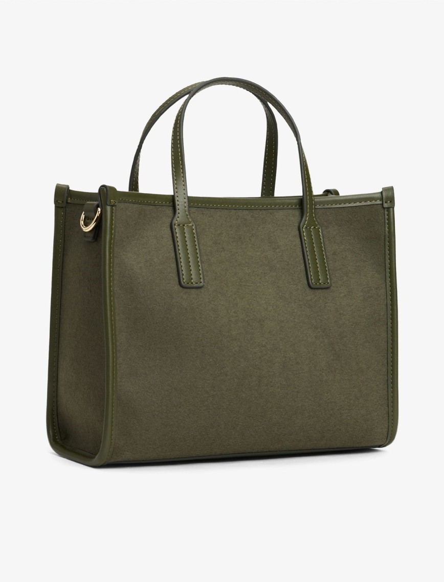 Tommy Hilfiger City Small Tote Melton Kadın Yeşil El Çantası Tommy Hilfiger City Small Tote Melton Kadın Yeşil El Çantası