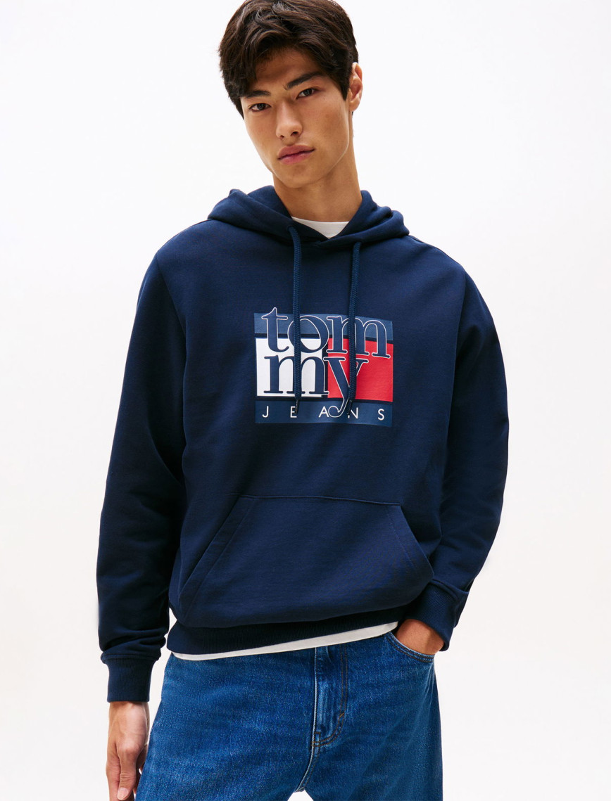 Tommy Hilfiger Dna Twist Flag Erkek Mavi Sweatshirt Tommy Hilfiger Dna Twist Flag Erkek Mavi Sweatshirt