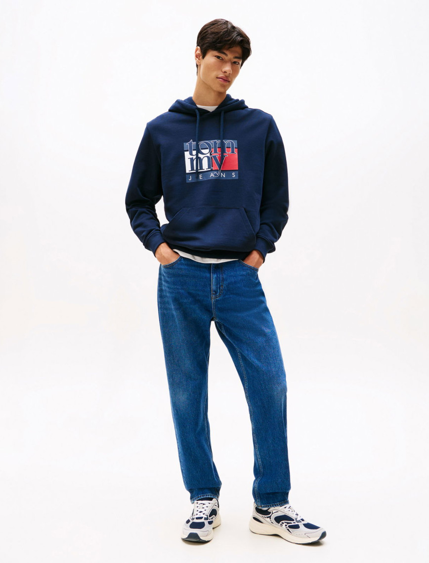 Tommy Hilfiger Dna Twist Flag Erkek Mavi Sweatshirt Tommy Hilfiger Dna Twist Flag Erkek Mavi Sweatshirt