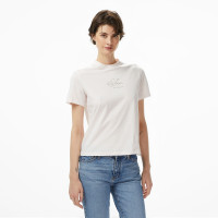 Calvin Klein Classic Foil Monologo Kadın Pembe T-Shirt Calvin Klein Classic Foil Monologo Kadın Pembe T-Shirt