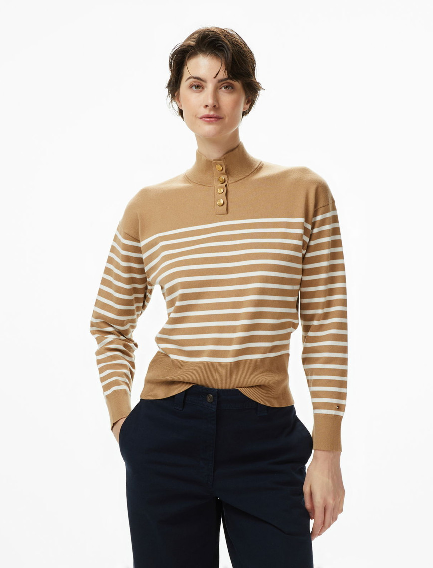 Tommy Hilfiger Jersey Gold Kadın Bej Hırka Tommy Hilfiger Jersey Gold Kadın Bej Hırka