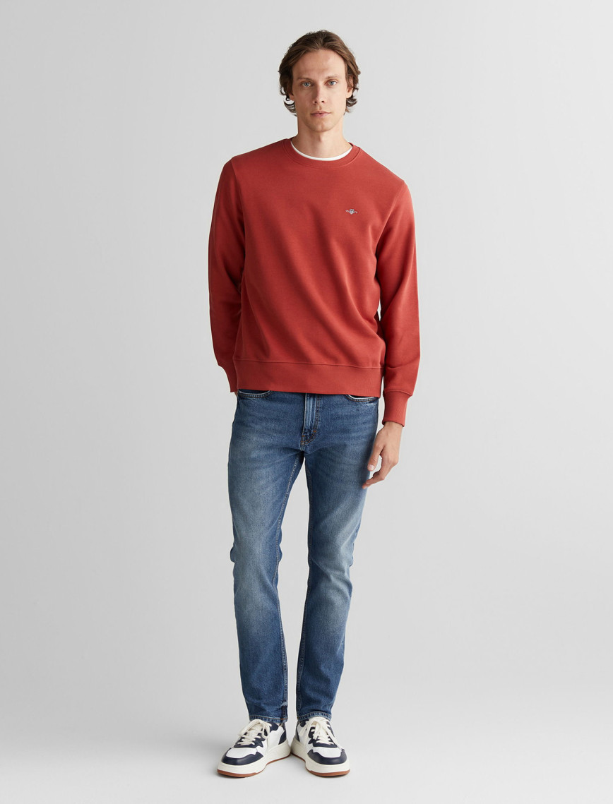 GANT Erkek Kırmızı Regular Fit Bisiklet Yaka Sweatshirt GANT Erkek Kırmızı Regular Fit Bisiklet Yaka Sweatshirt