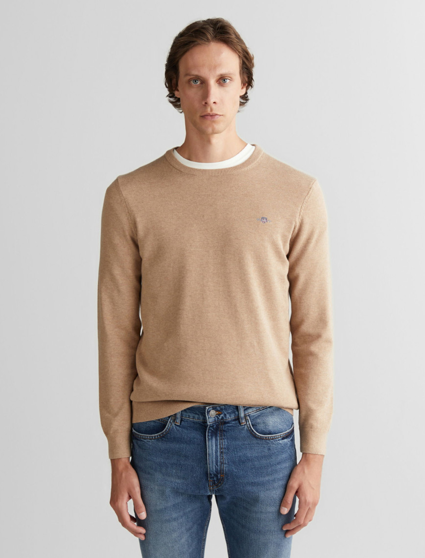 GANT Erkek Bordo Regular Fit Bisiklet Yaka Kazak GANT Erkek Bordo Regular Fit Bisiklet Yaka Kazak