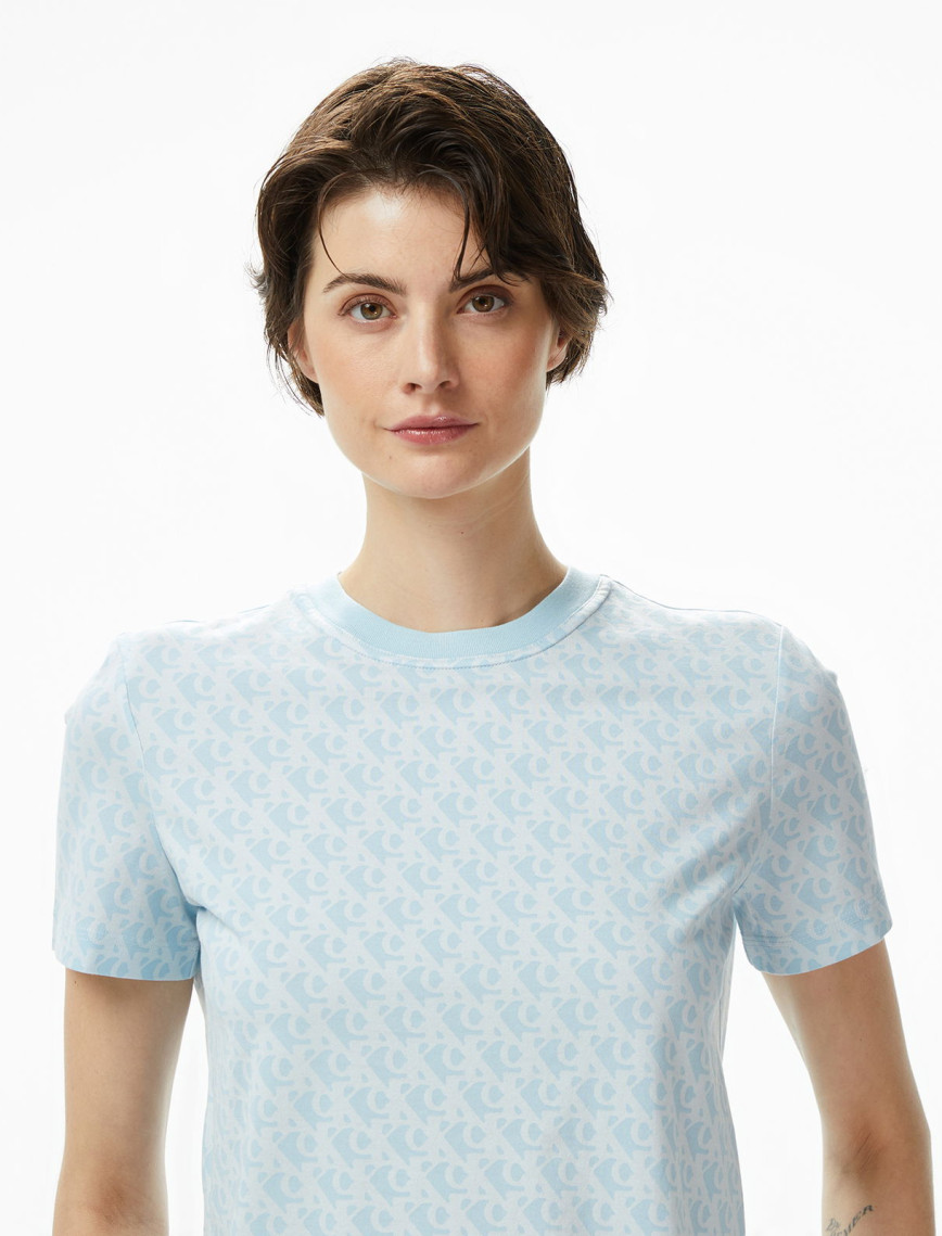 Calvin Klein Classic Kadın Mavi T-Shirt Calvin Klein Classic Kadın Mavi T-Shirt