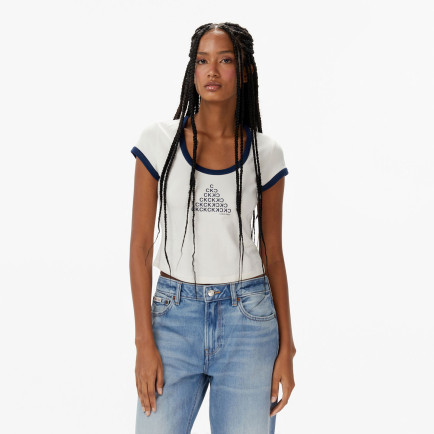 Calvin Klein Graphic Kadın Beyaz T-Shirt Calvin Klein Graphic Kadın Beyaz T-Shirt