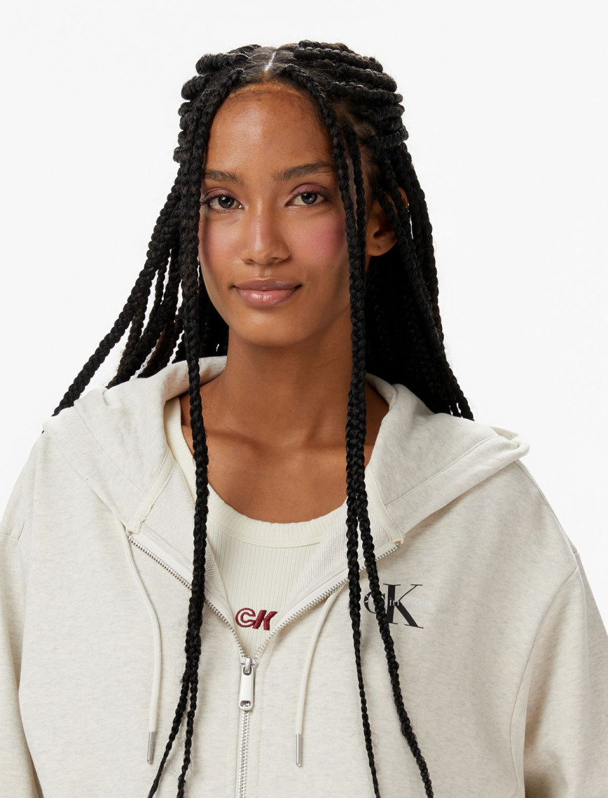 Calvin Klein Monologo French Terry Kadın Gri Sweatshirt Calvin Klein Monologo French Terry Kadın Gri Sweatshirt