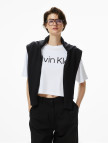 Calvin Klein Boxy Logo Graphic Kadın Sarı T-Shirt