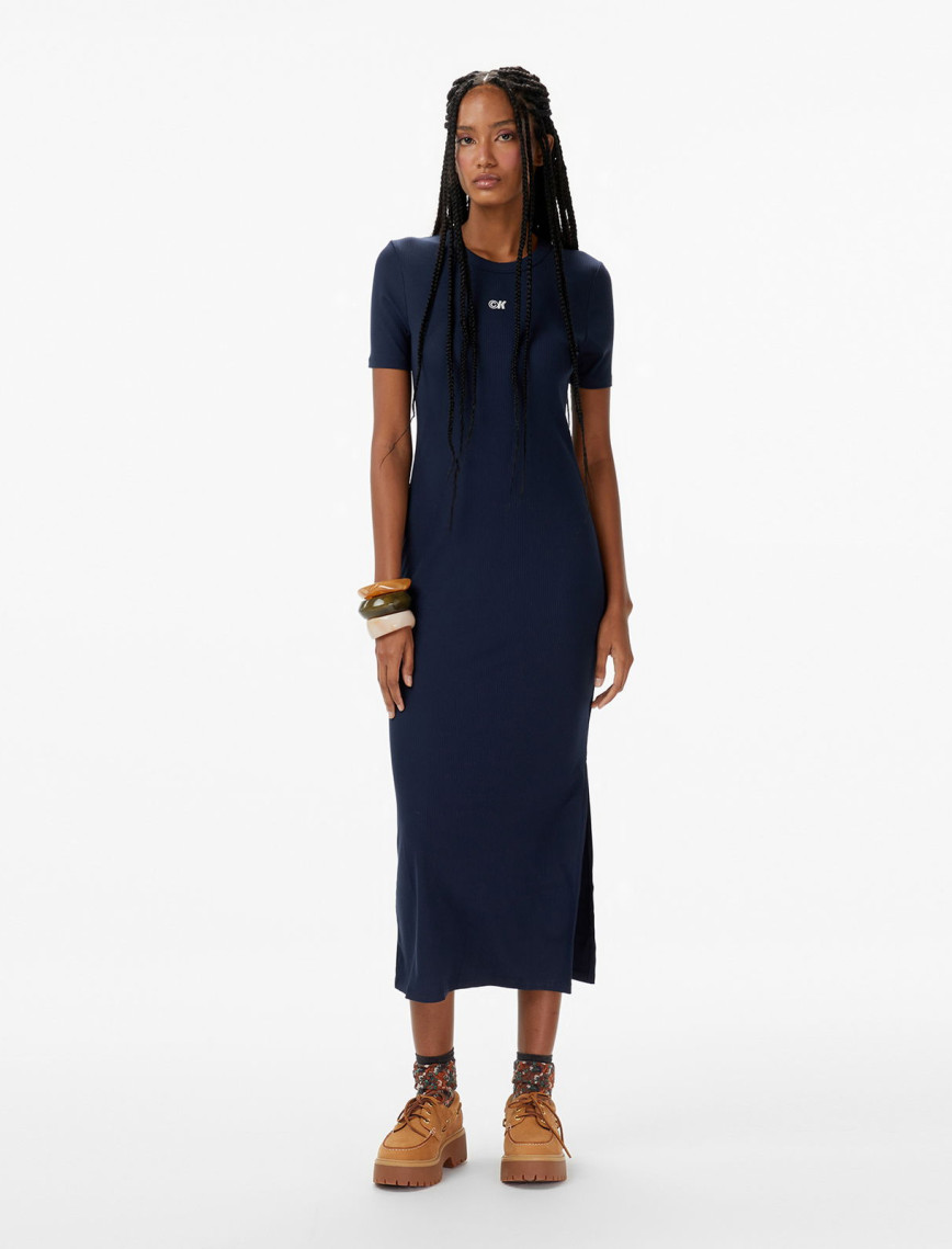 Calvin Klein Modal Kadın Mavi Elbise Calvin Klein Modal Kadın Mavi Elbise