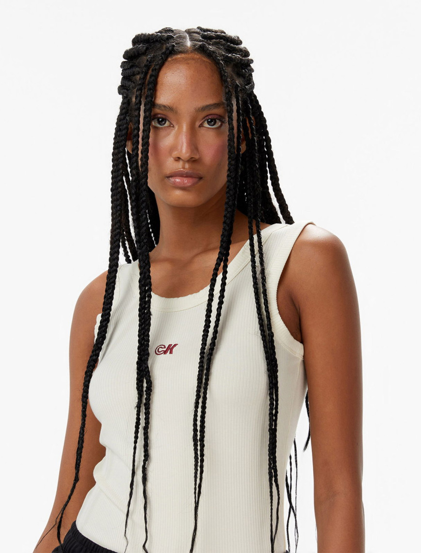 Calvin Klein Modal Tank Essential Kadın Beyaz T-Shirt Calvin Klein Modal Tank Essential Kadın Beyaz T-Shirt