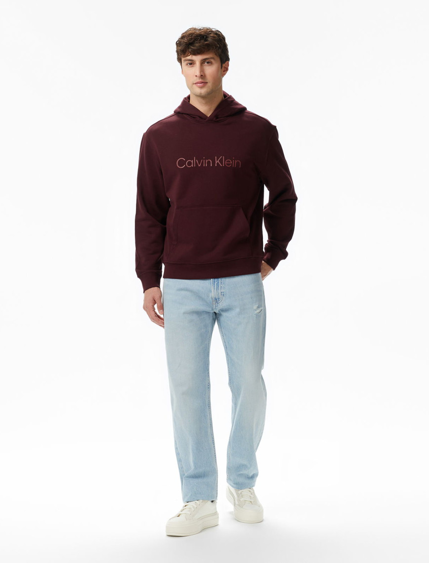 Calvin Klein Standard Logo Terry Erkek Kırmızı Sweatshirt Calvin Klein Standard Logo Terry Erkek Kırmızı Sweatshirt