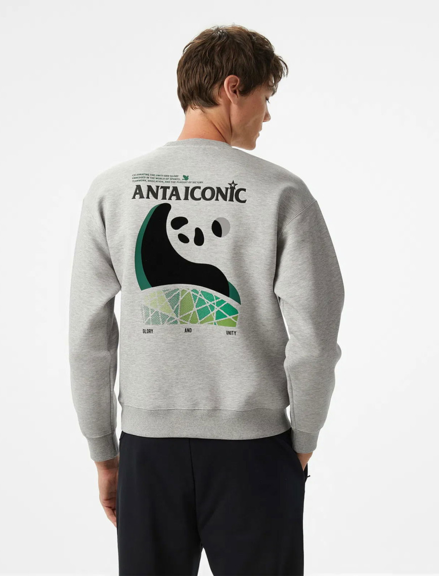 Anta Iconic Erkek Gri Sweatshirt Anta Iconic Erkek Gri Sweatshirt