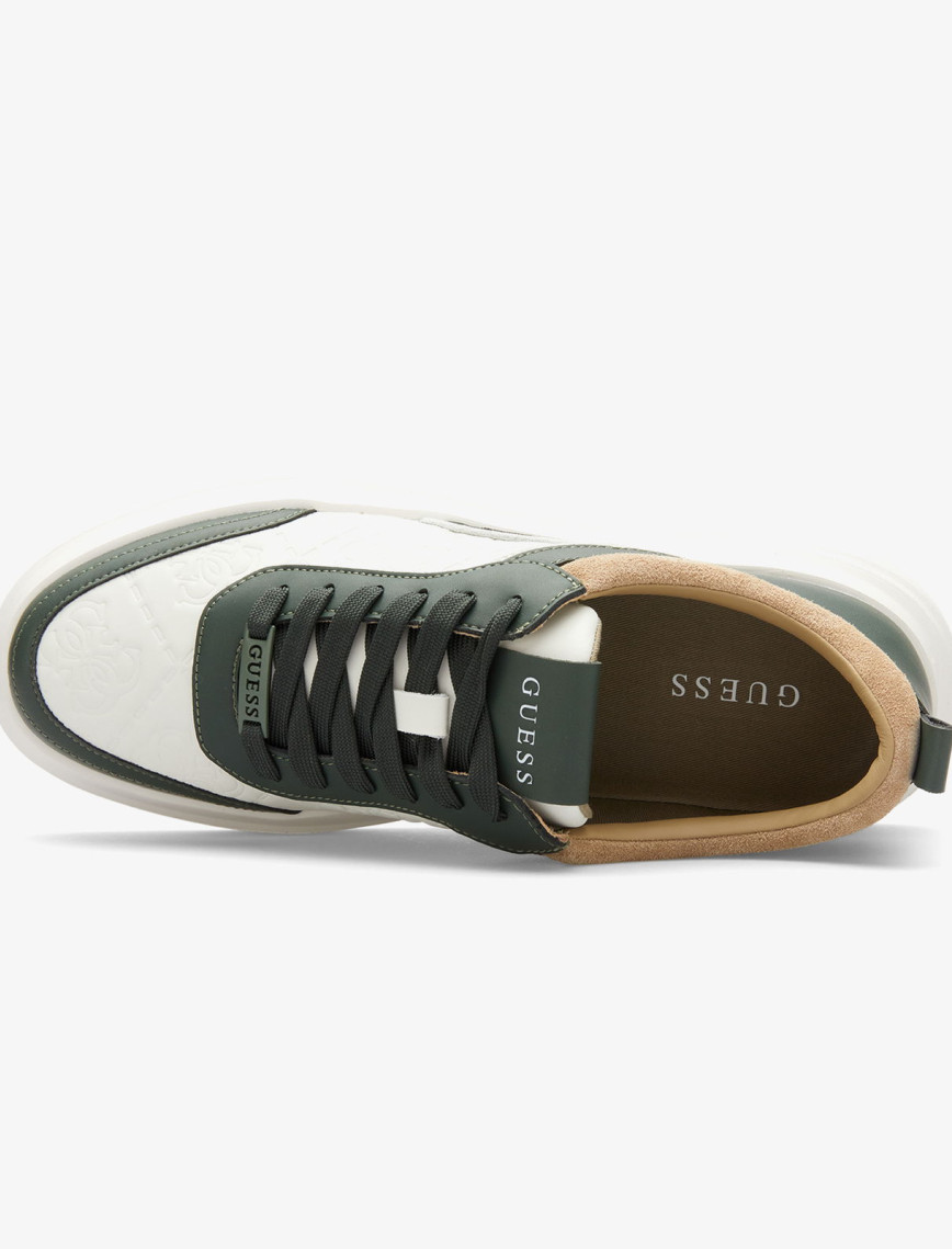 Guess Elbano Deri Erkek Beyaz Sneaker Guess Elbano Deri Erkek Beyaz Sneaker