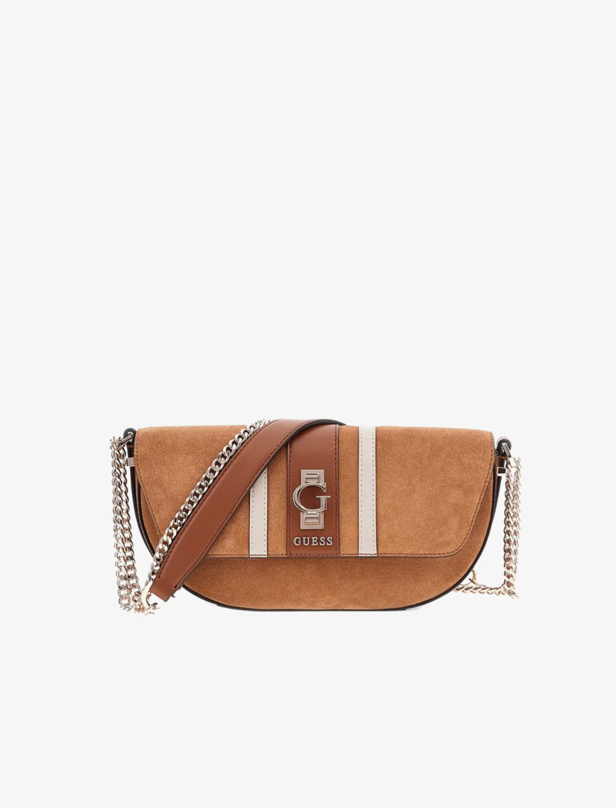 Guess Access Deri Kadın Kahverengi Omuz Çantası Guess Access Deri Kadın Kahverengi Omuz Çantası
