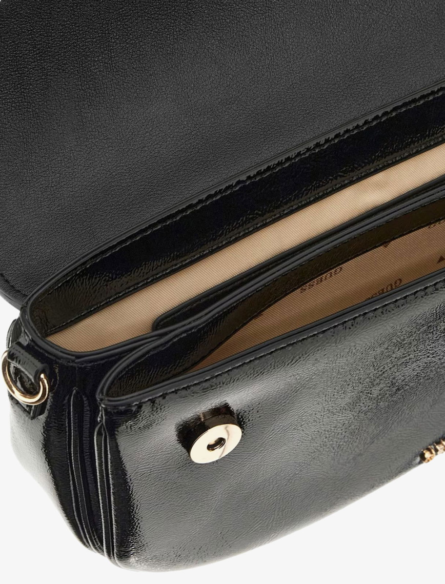 Guess Dea Flap Kadın Siyah Omuz Çantası Guess Dea Flap Kadın Siyah Omuz Çantası