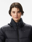Tommy Jeans Hood Essentials Kadın Siyah Puffer Mont Tommy Jeans Hood Essentials Kadın Siyah Puffer Mont