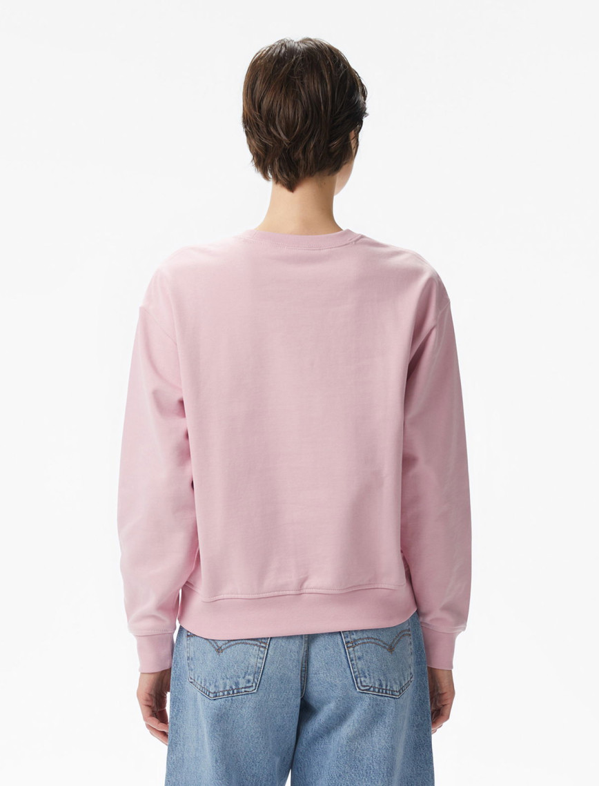 Calvin Klein Monologo French Terry Kadın Pembe Sweatshirt Calvin Klein Monologo French Terry Kadın Pembe Sweatshirt