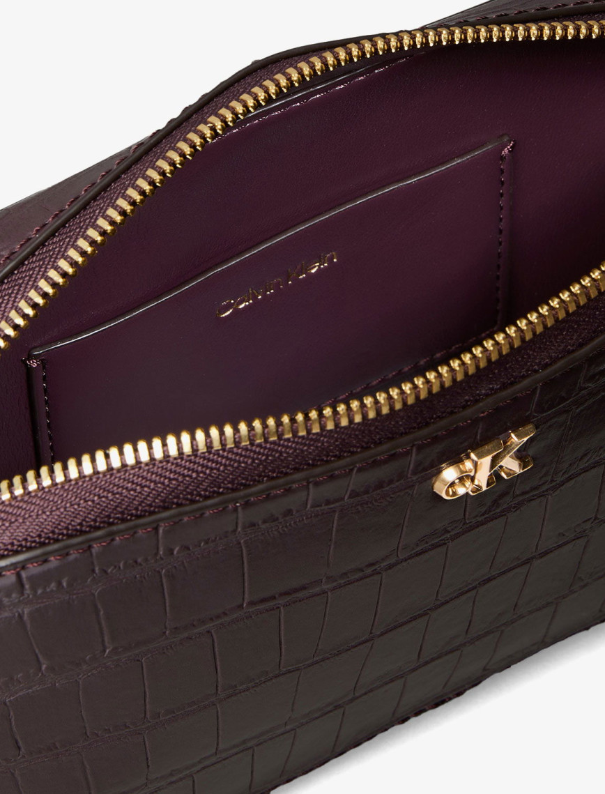 Calvin Klein Croc Camera Kadın Kırmızı El Çantası Calvin Klein Croc Camera Kadın Kırmızı El Çantası