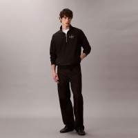 Calvin Klein Premium Terry Micro Monologo Erkek Siyah Sweatshirt Calvin Klein Premium Terry Micro Monologo Erkek Siyah Sweatshirt