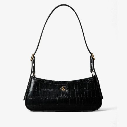 Calvin Klein Croc Small Shoulder Kadın Siyah El Çantası Calvin Klein Croc Small Shoulder Kadın Siyah El Çantası