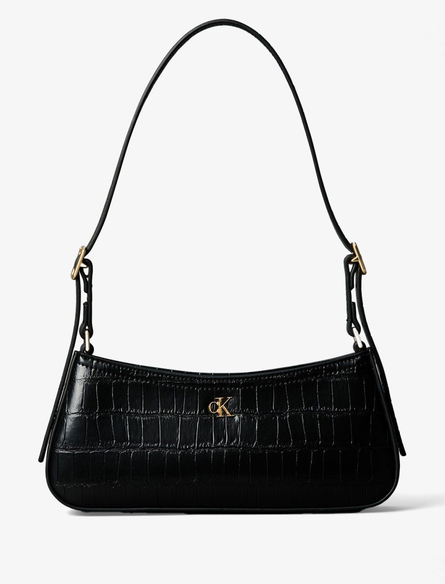 Calvin Klein Croc Small Shoulder Kadın Siyah El Çantası Calvin Klein Croc Small Shoulder Kadın Siyah El Çantası