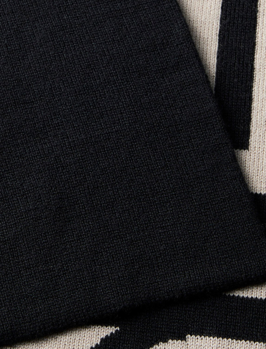 Calvin Klein Bold Logo 2 Tone Wool Erkek Siyah Atkı Calvin Klein Bold Logo 2 Tone Wool Erkek Siyah Atkı