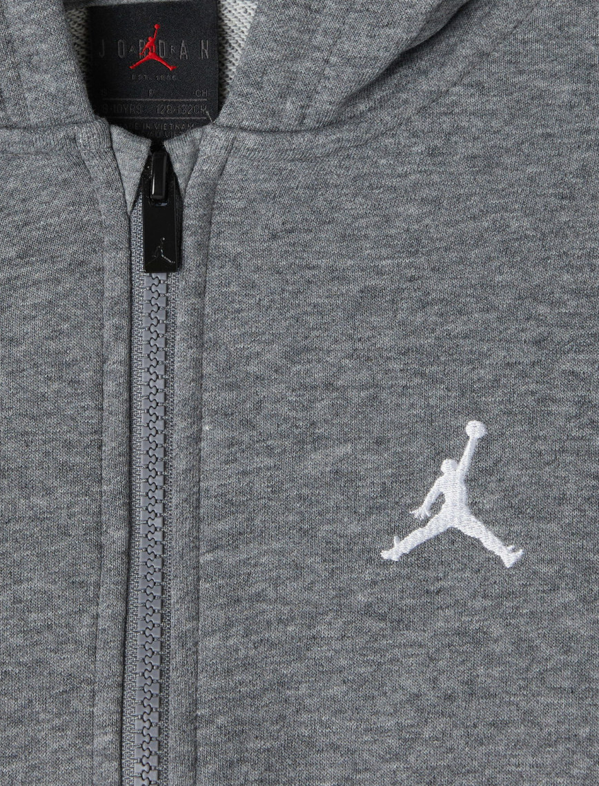 Jordan Brooklyn Çocuk Gri Fermuarlı Sweatshirt