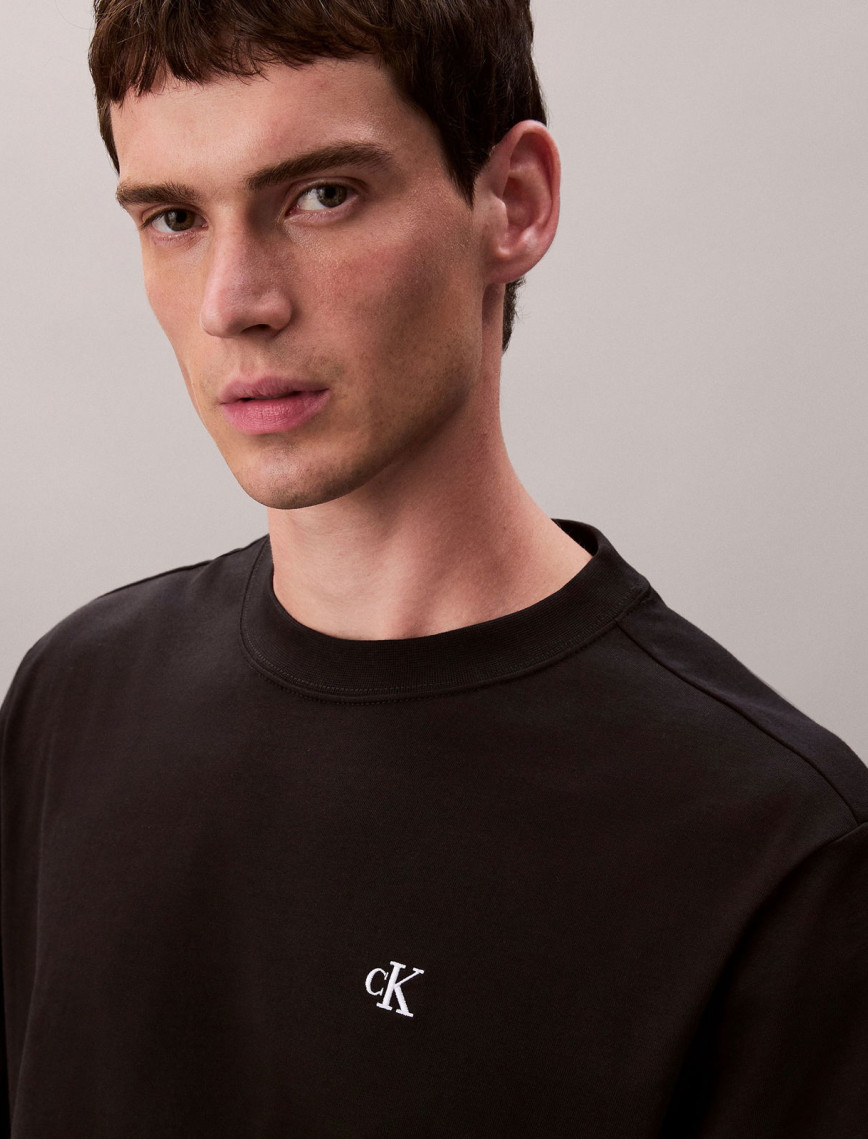 Calvin Klein Easy Monogram Erkek Siyah T-Shirt