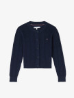 Tommy Hilfiger Pointelle Cardigan Çocuk Mavi Hırka Tommy Hilfiger Pointelle Cardigan Çocuk Mavi Hırka