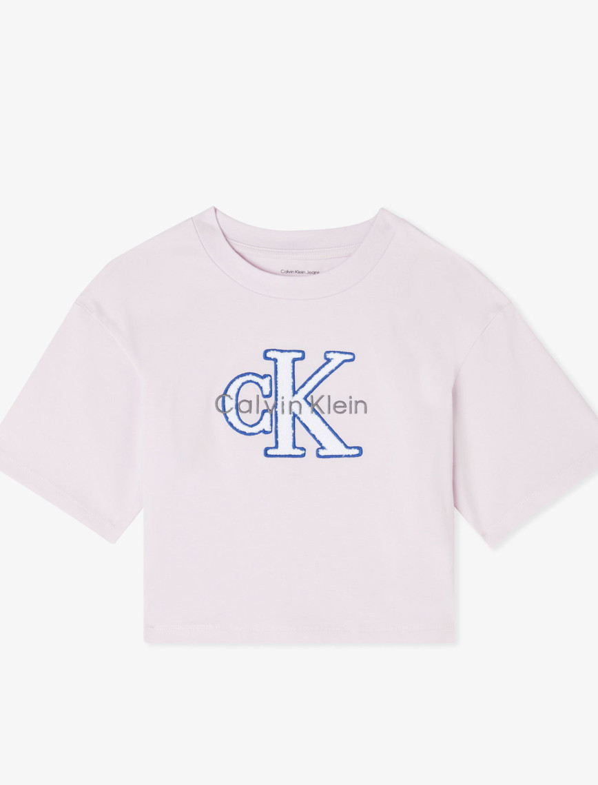 Calvin Klein Towling Monologo Çocuk Siyah T-Shirt Calvin Klein Towling Monologo Çocuk Siyah T-Shirt