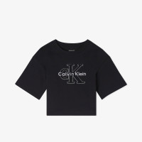 Calvin Klein Towling Monologo Çocuk Siyah T-Shirt Calvin Klein Towling Monologo Çocuk Siyah T-Shirt
