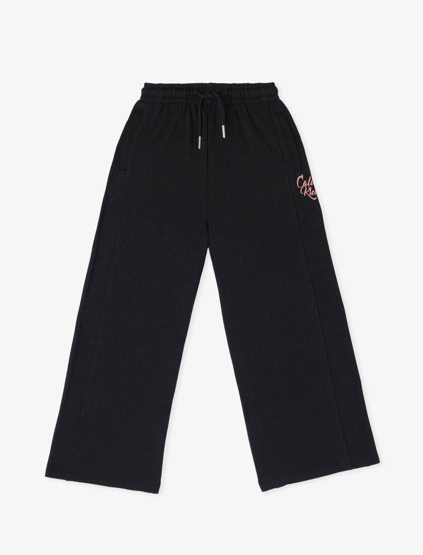 Calvin Klein Wide Leg Pintuck Çocuk Siyah Eşofman Altı Calvin Klein Wide Leg Pintuck Çocuk Siyah Eşofman Altı