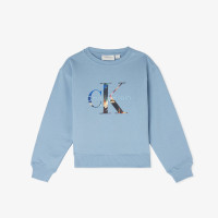 Calvin Klein Filled-In Photo Fleece Mono Çocuk Mavi Sweatshirt Calvin Klein Filled-In Photo Fleece Mono Çocuk Mavi Sweatshirt