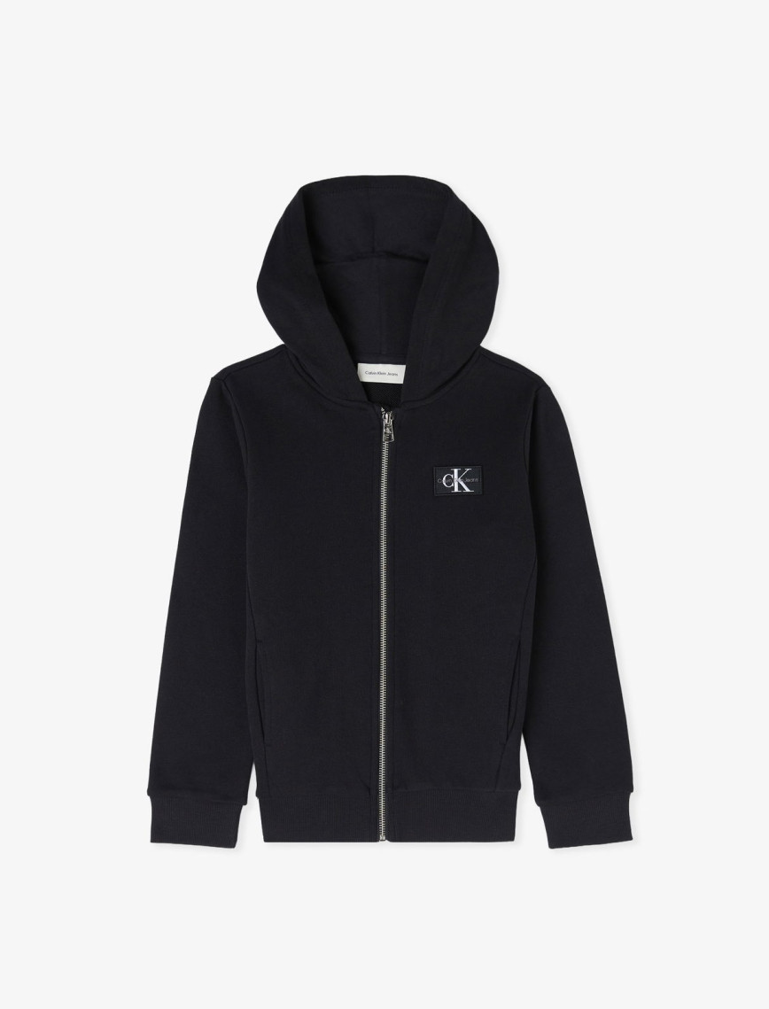 Calvin Klein Badge Zip-Through Çocuk Siyah Sweatshirt Calvin Klein Badge Zip-Through Çocuk Siyah Sweatshirt