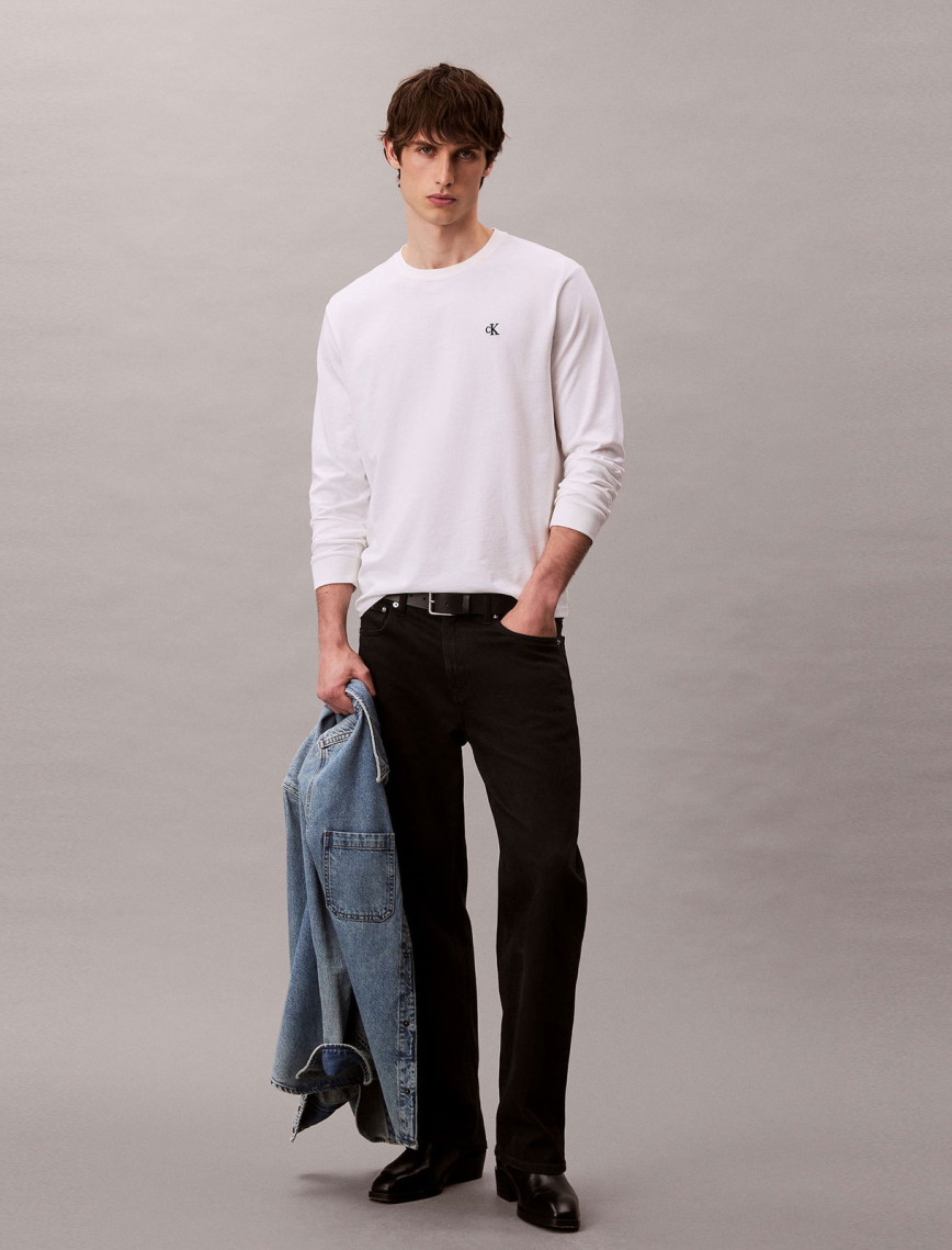 Calvin Klein Easy Monogram Erkek Beyaz T-Shirt Calvin Klein Easy Monogram Erkek Beyaz T-Shirt